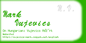 mark vujevics business card